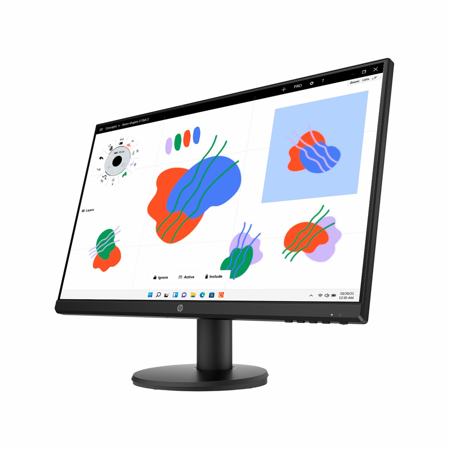Monitor P24V Negro HP 23,8" - Imagen 2