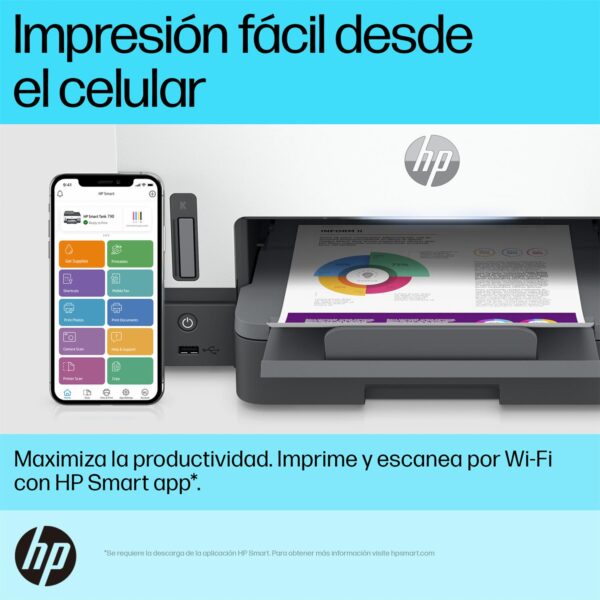 Impresora Smart Tank 790 Aio W HP Wifi - Imagen 13