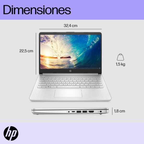 Notebook Silver HP 14" - Imagen 8
