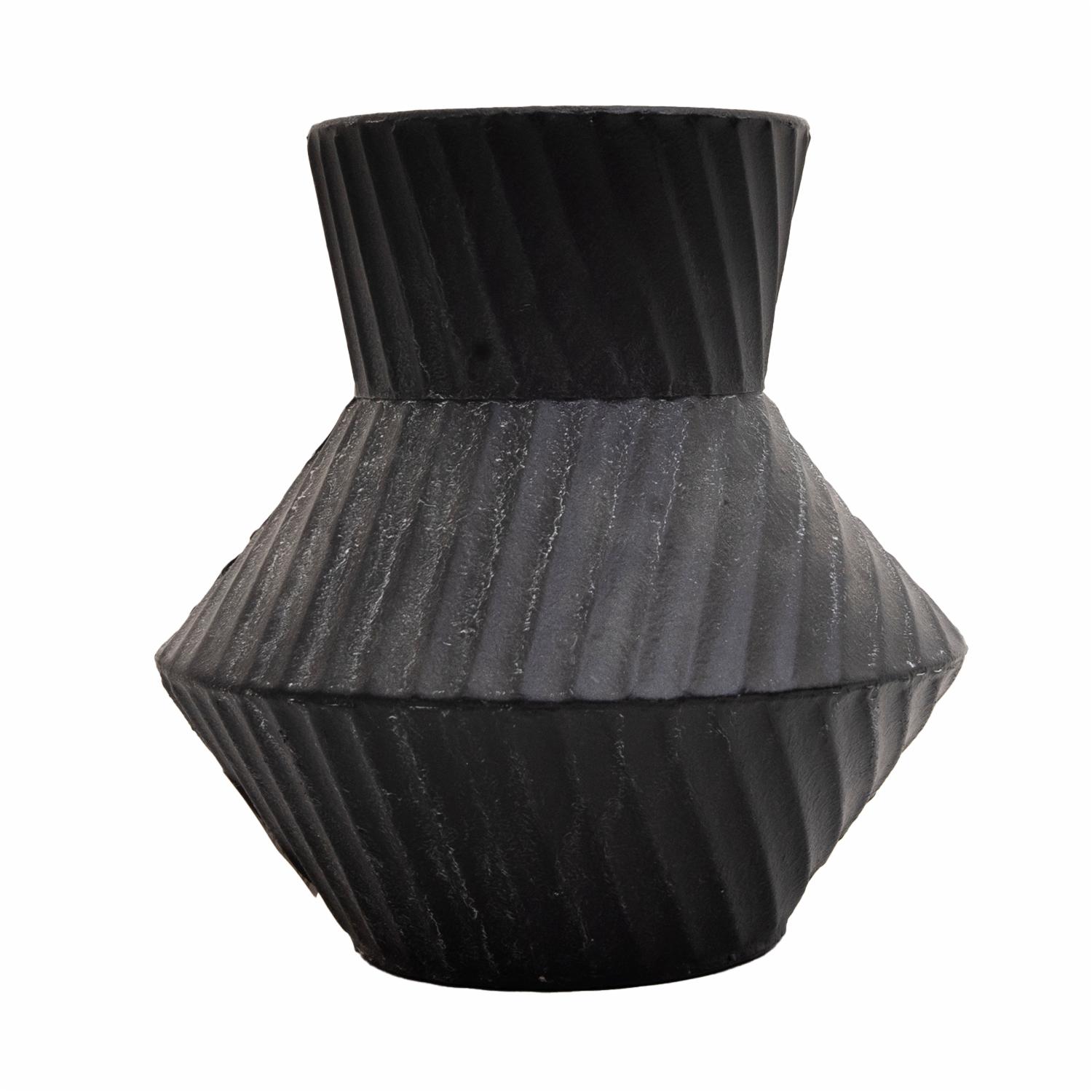 Adorno Decorativo Florero Negro FREE HOME Mediano