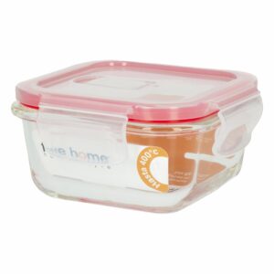 Refractario Hermético Con Válvula Rojo Claro FREE HOME Rectangular