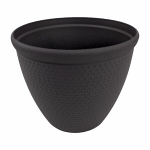 Maceta Tejida Cónica Color Negra LPS 22x21Cm