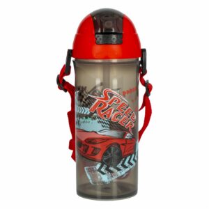 Botilito Escolar Con Sorbete Auto Rojo HEREVIN 610 Ml