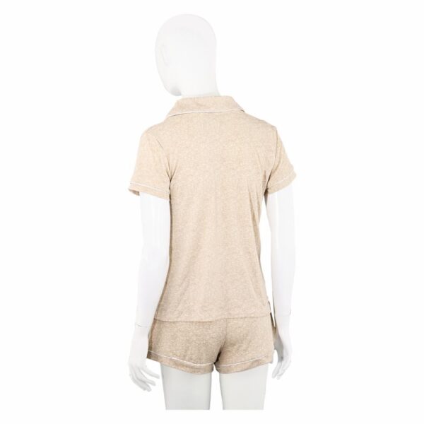 Set De Pijama 2 Piezas Blusa Abierta Manga Corta Y Pantalón MGX BASIC - Imagen 2