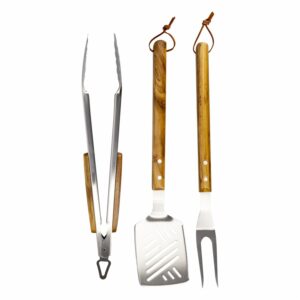 Set Utensilios Trinche Espatula Y Pinza Para BBQ SUNLIFE 3 Piezas