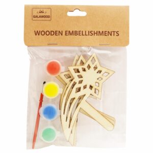 Estrella De Madera Para Manualidades BABY CRAFT 8 Piezas