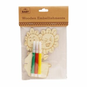 Flor   Con Colores De Madera Para Manualidades BABY CRAFT 4 Piezas