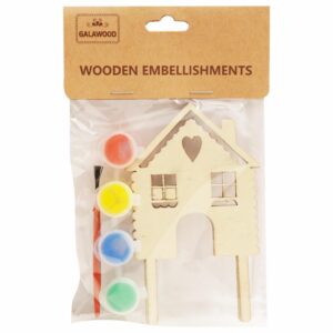 Casa  Con Colores De Madera Para Manualidades BABY CRAFT 7 Piezas