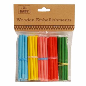 Palos  De Colores De Madera Para Manualidades BABY CRAFT 50 Piezas