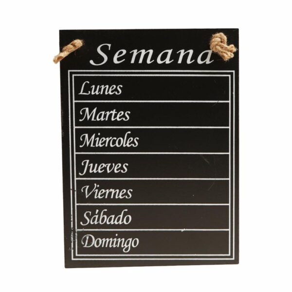 LETRERO DIAS DE LA SEMANA