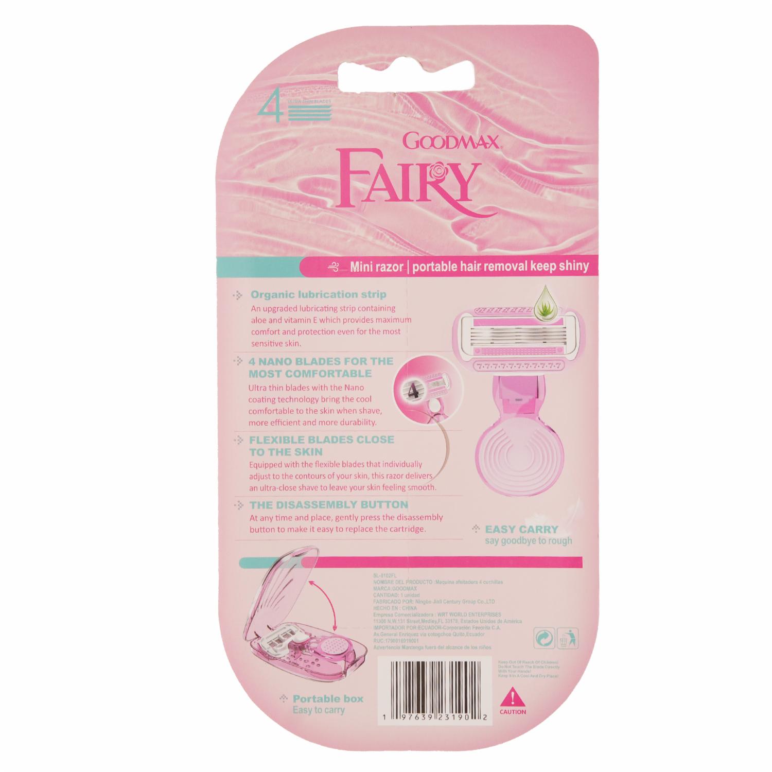 Razuradora Para Dama Fairy Con Repuesto GOODMAX Rosada - Imagen 2