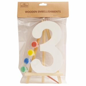 Set N.3 Madera Blanca Con Acuarelas BABY CRAFT 15X1.2 Cm