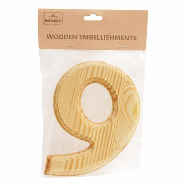 NUMERO 9 DE MADERA