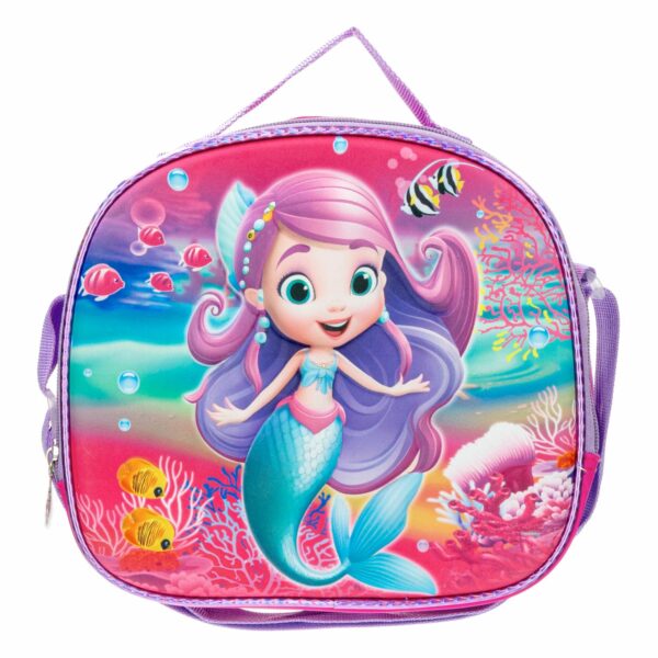 Set Escolar Mochila Lonchera Y Cartuchera Sirenita KOOME 55x15x27 Cm - Imagen 4