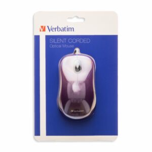 Mouse Silent Corded Optical Purple VERBATIM Con Cable