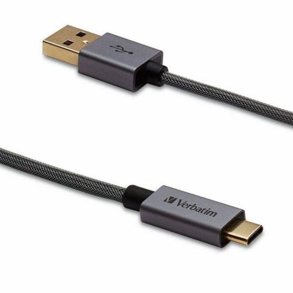 Cable USB A Negro VERBATIM Trenzado