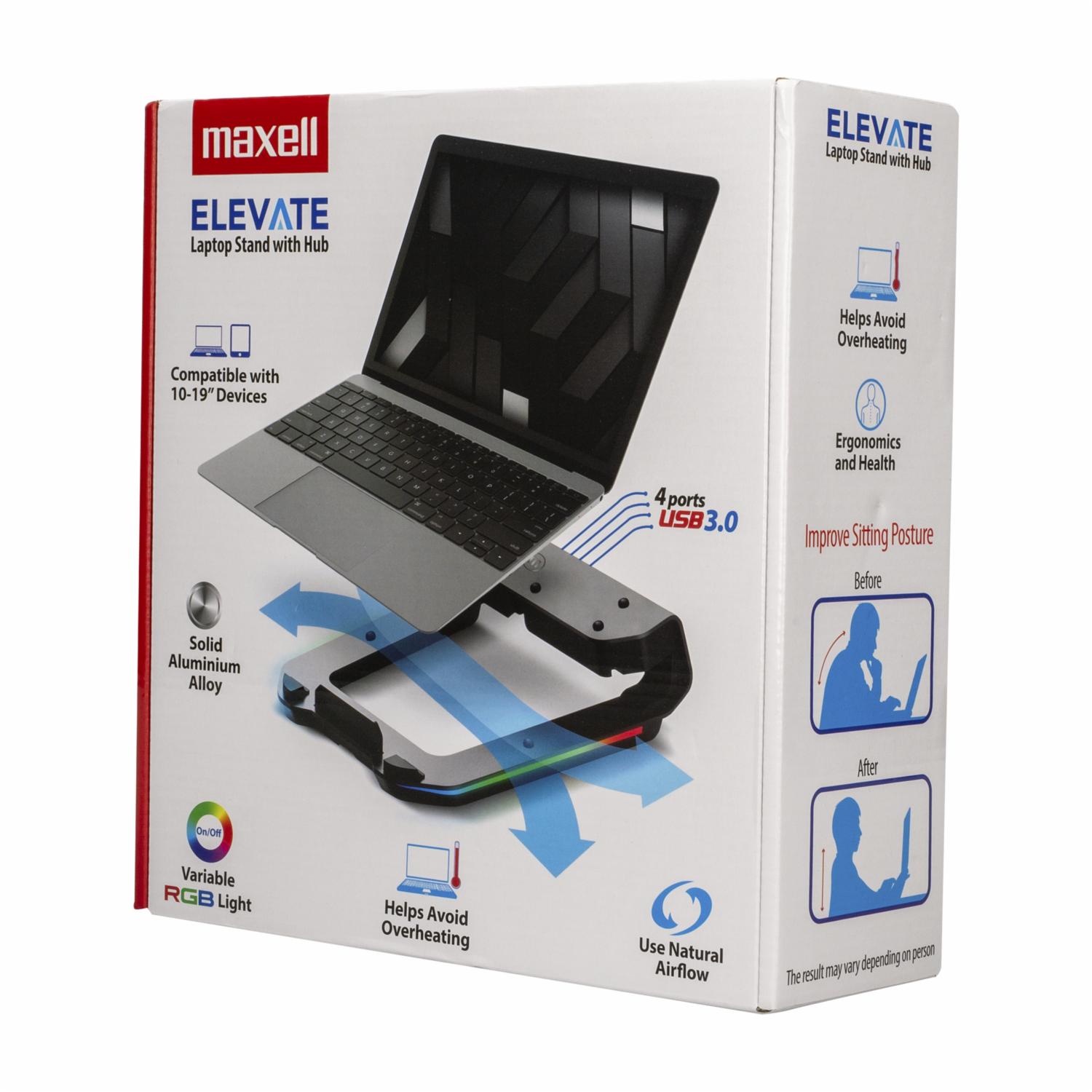 Soporte Para Laptop RGB Light MAXELL 10" A 19" - Imagen 2