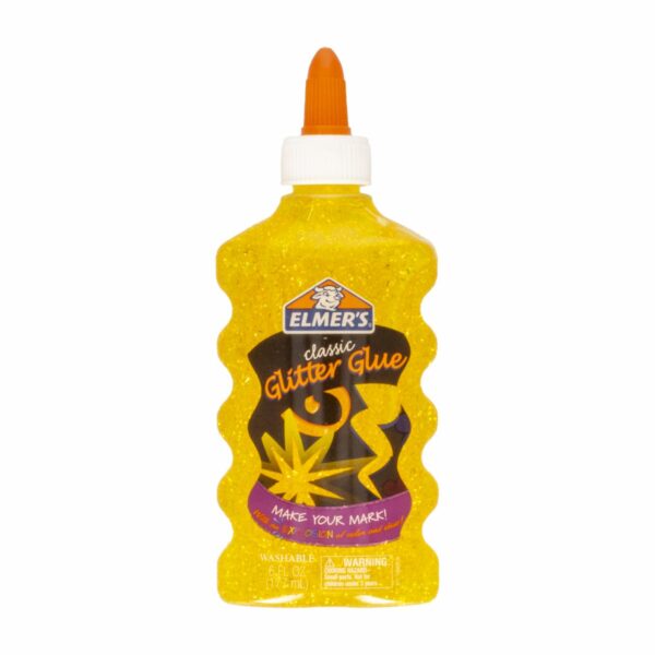 Pegamento Con Brillantina Color Amarillo ELMERS De 6 Onzas
