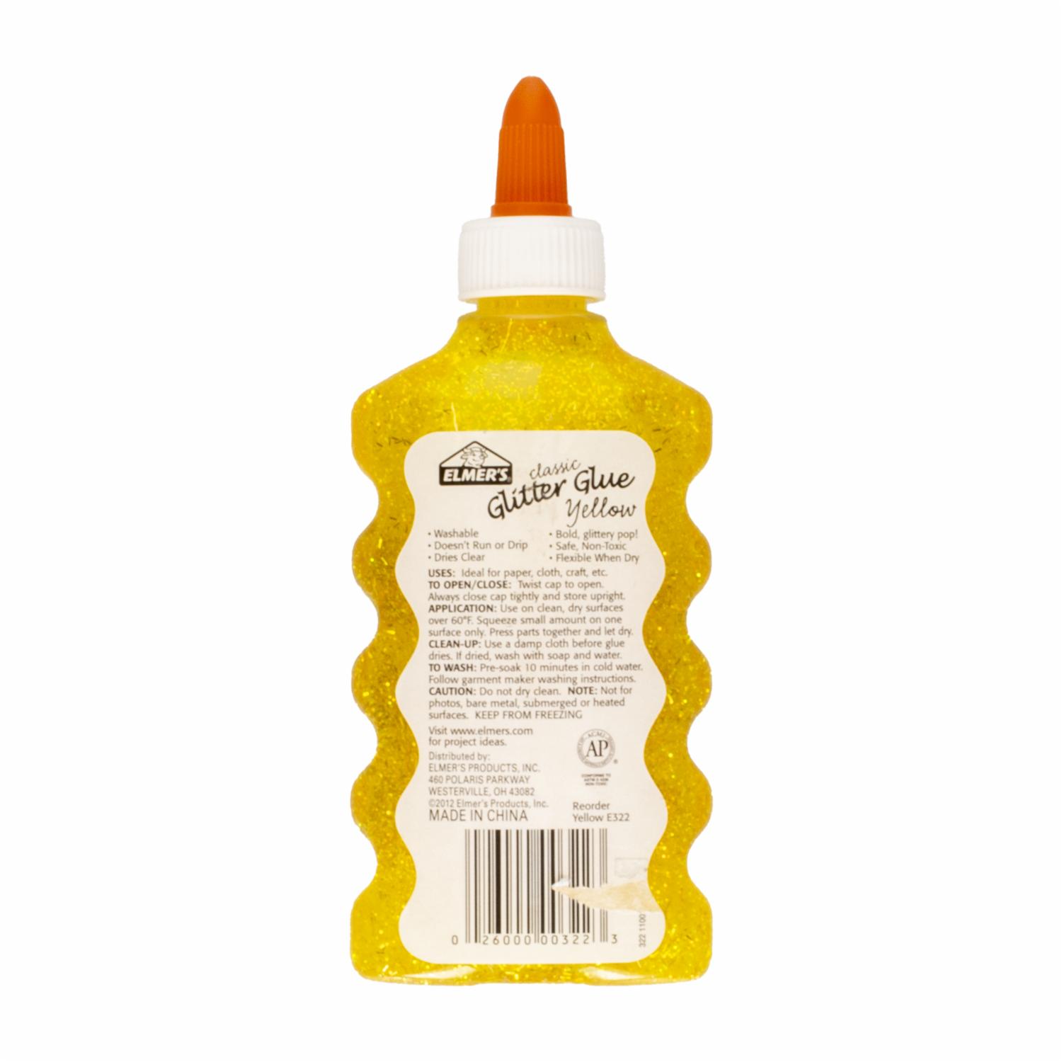 Pegamento Con Brillantina Color Amarillo ELMERS De 6 Onzas - Imagen 2