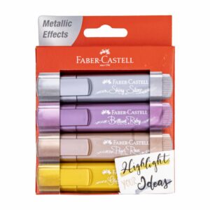 Resaltador Textliner Colores Metálicos FABER-CASTELL X4 Uds
