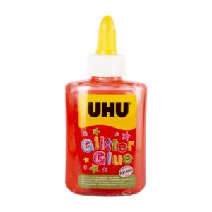 Goma Glitter Rojo UHU 88Ml.