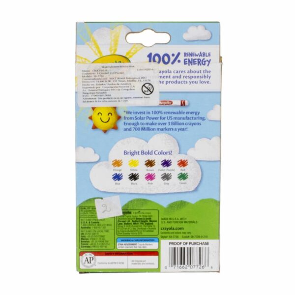 Marcadores Punta Fina 10ct CRAYOLA 1 X 10Uds - Imagen 2