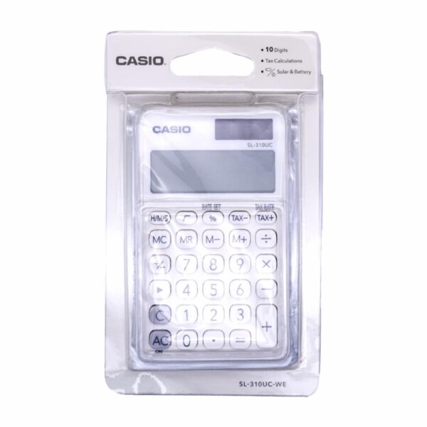 Calculadora Portátil De 10 Dígitos Color Blanco CASIO 118708 4Mm