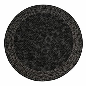 Alfombra De Área Redonda Marco Circular Gris Oscuro Esprit BALTA 120 x