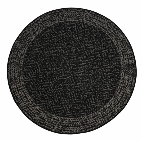 Alfombra De Área Redonda Marco Circular Gris Oscuro Esprit BALTA 120 x