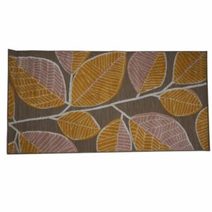 Alfombra De Pasillo Ray Hojas Bicolor Taupe Amarillo BALTA 150 x 80