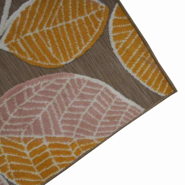 Alfombra De Pasillo Ray Hojas Bicolor Taupe Amarillo BALTA 150 x 80 - Imagen 2
