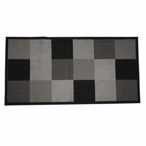 Alfombra De Pasillo Cuadrícula Gris Negro Essenza BALTA 150 x 80