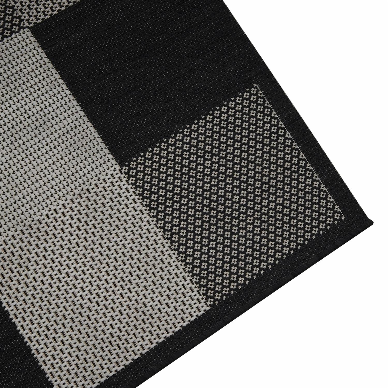 Alfombra De Pasillo Cuadrícula Gris Negro Essenza BALTA 150 x 80 - Imagen 2