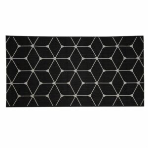 Alfombra De Pasillo Geometrico Tono Negro Essenza BALTA 150 x 80