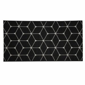 Alfombra De Pasillo Geometrico Tono Negro Essenza BALTA 150 x 80