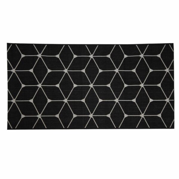 Alfombra De Pasillo Geometrico Tono Negro Essenza BALTA 150 x 80