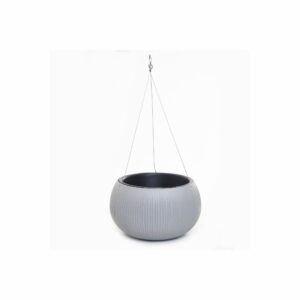 Maceta Redonda Colgante Gris Concreto 37 PROSPERPLAST Unidad