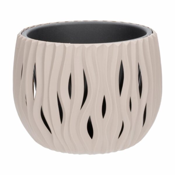 Maceta Redonda Diseño Tallado Camel PROSPERPLAST 14,4 X 14,4 X 11 Cm - Imagen 2