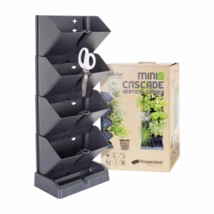 Maceta Mini Cascada Negro PROSPERPLAST 19,5 X 11,4 X 47,5 Cm