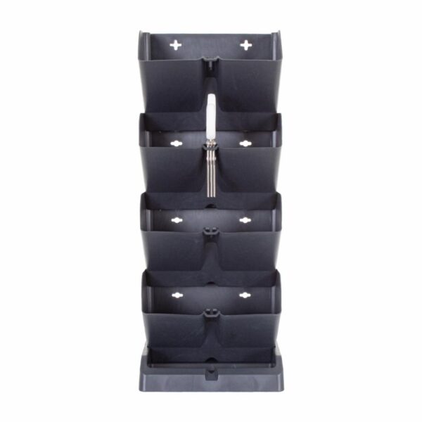 Maceta Mini Cascada Negro PROSPERPLAST 19,5 X 11,4 X 47,5 Cm - Imagen 2