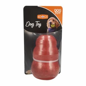 Juguete Para Mascota Diseño De Pera Para Perro Color Rojo 4DOGS Mediano