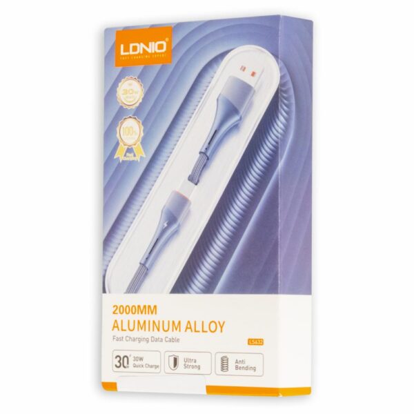 Cable De Carga Y Datos Ls632 Aleación De Aluminio Tipo C 2Mts LDNIO 30 W
