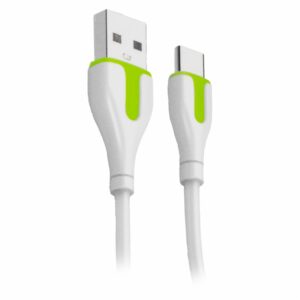 Cable De Carga Rápida 2.1A Blanco Y Naranja LDNIO 2 M