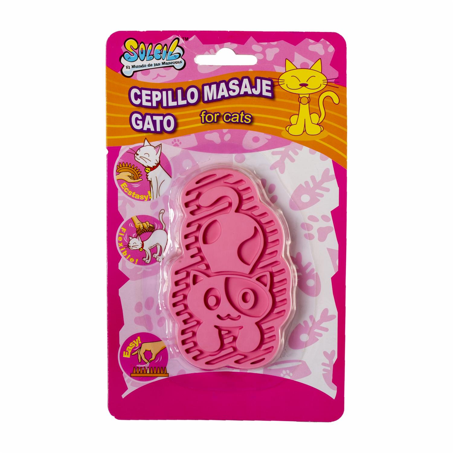 Cepillo Para Mascota Masaje Gato SOLEIL Unidad - Imagen 2