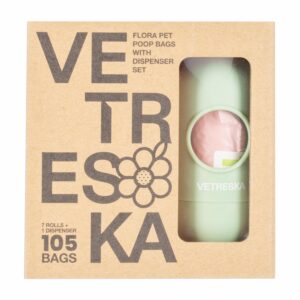 Dispensador Para Fundas Residuos De Mascotas Diseño Flor 7 Fundas VETRESKA Unidad