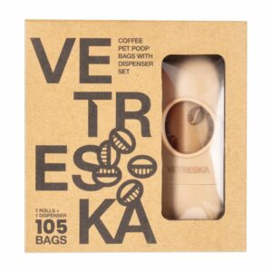 Dispensador Para Fundas Residuos De Mascotas Color Cafés 7 Fundas VETRESKA Unidad