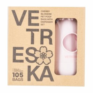 Dispensador Para Fundas Residuos De Mascotas Color Cherry 7 Fundas VETRESKA Unidad