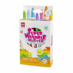 Marcadores Jumbo Super Lavable DELI X12 Uds