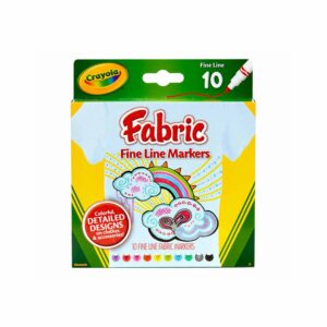 Marcador Punta Fina Para Tela CRAYOLA 10 Colores