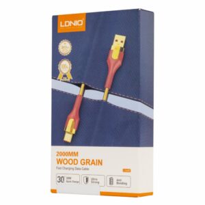 Cable De Carga y Datos De Tela Tipo C Dorado LDNIO 2 M
